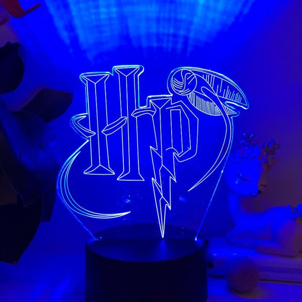 3D illusjon Harry nattlys 16 farger lampe med