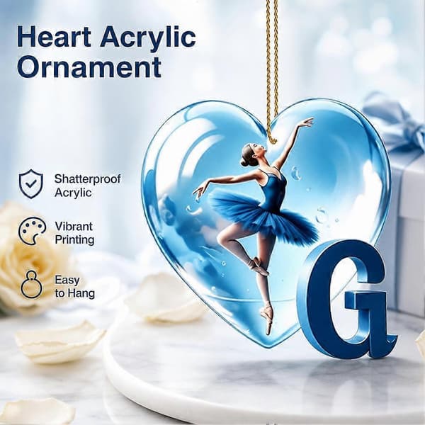 Balettdansare akrylprydnad julklapp lätt söt 8 cm slät R