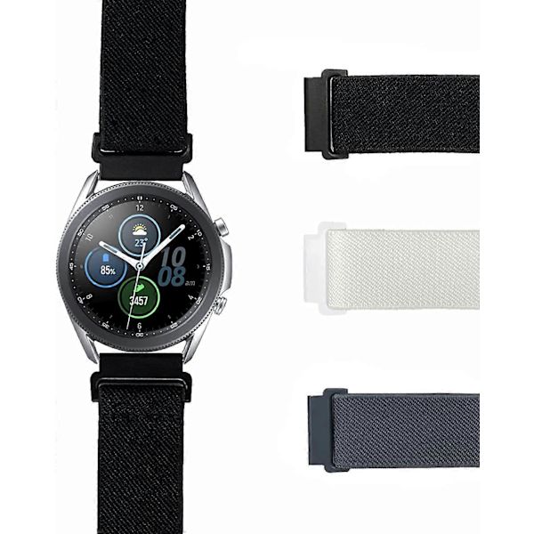 3-pack Stretchade Nylonarmband för Klocka Kompatibel med Samsung Galaxy Watch 3 22mm Sport Loop Andningsbart