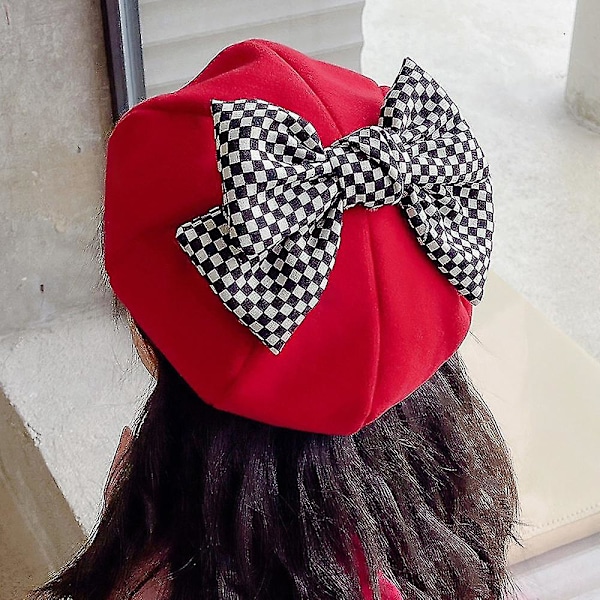 Pigernes vinterbaret hat baret hue bueknot dekoreret（Style5）