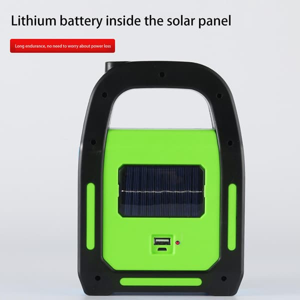 Bärbar lampa - Solenergi och USB-driven