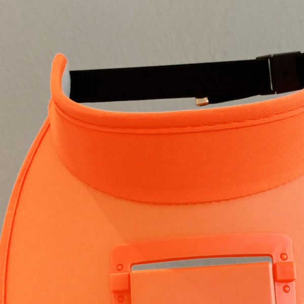 Orange USB-laddningsbar solskydd keps med bred brätte för barn för resor och strand