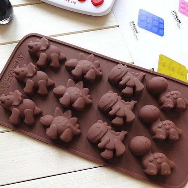 Dinosaur Silikone Fondant Form Kage Slik Gelé Chokolade Muffin Bageform