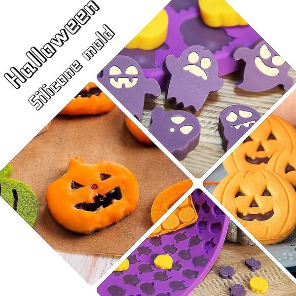 Halloweenforme 138 hulrum Mini græskarforme og spøgelsesforme til Thanksgiving Halloween