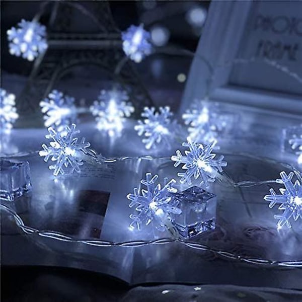 Valot, 9,8 jalkaa 30 LED-lumikidevaloa paristokäyttöiset vedenpitävät keijut