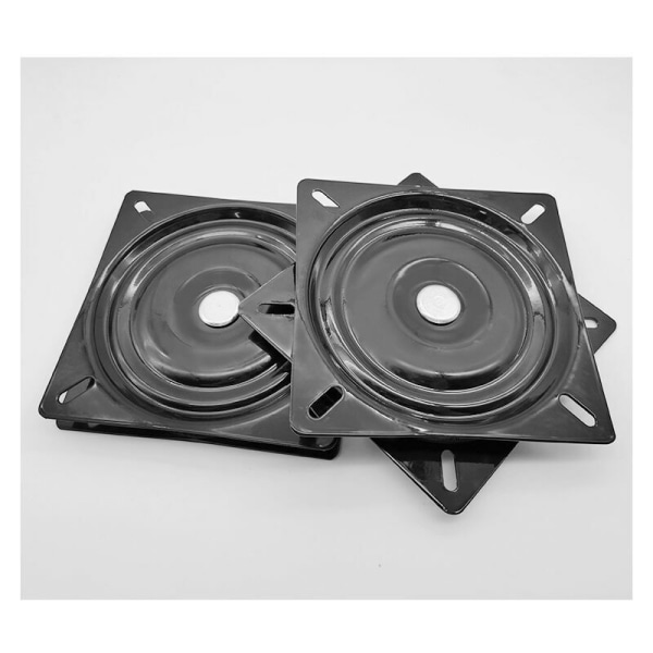Dreieskive med roterende platelager 360° kvadratisk lager svingplate 6 tommers roterende lagerplate for bordstol-TV (svart)