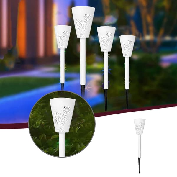 Solcellslampor för utomhusbruk 3-pack Solcellslampor för utomhusbruk 7 färger LED-lampor (blå)