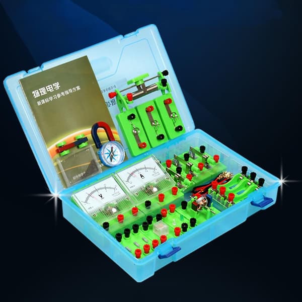 Fysik Labs Elektricitet Kredsløb Magnetisme Eksperiment Kit til Junior High School（1）