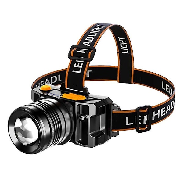 Pandelampe, Smart Sensor, Pandelampe, USB Genopladelig, LED Pandelampe, Super Lys, Pandelampe, Pandelampe, Campinglys, Lommelygte A