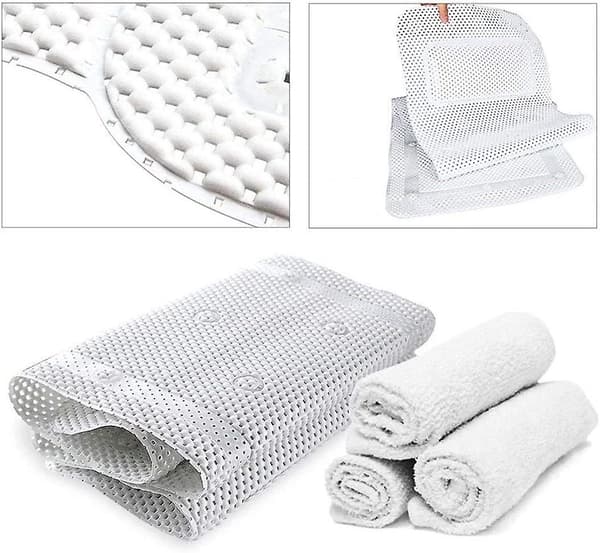 Fuld kropsstøtte bademåtte med badepude, 3d Air Mesh Spa badekarpude