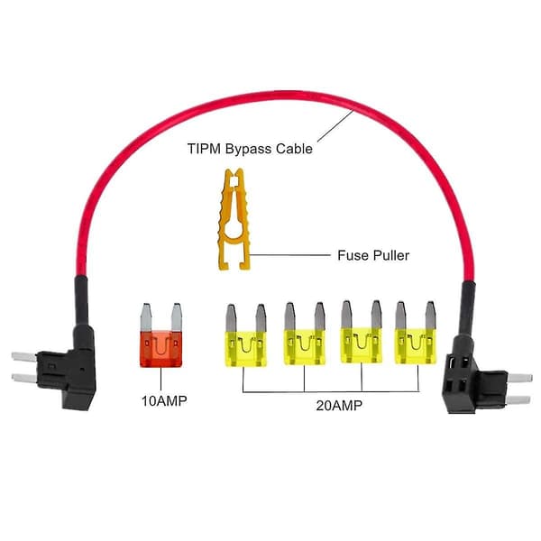 Tipm Bypass-kabel, säkringshållare säkringsadapter, bränslepumpsrelä bypass-kabel för Ram, Cbwpr091aa