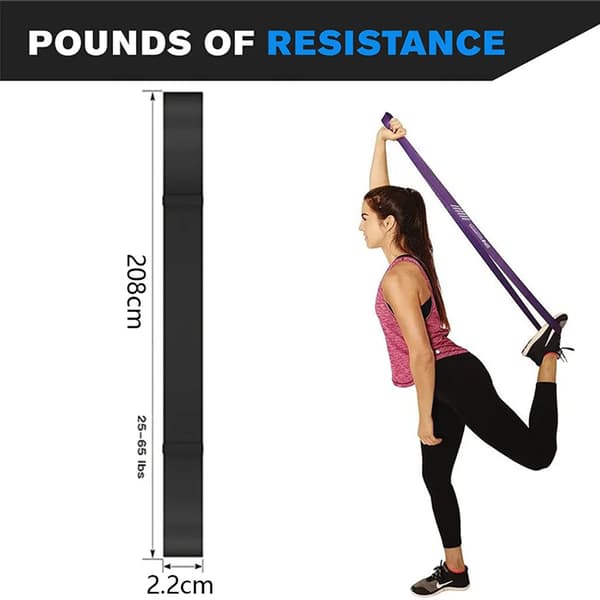 Träningsband Set Pull Up Resistance Band – Expanderband Set inklusive pull-up band, motståndsband (SVART 25-50lb)