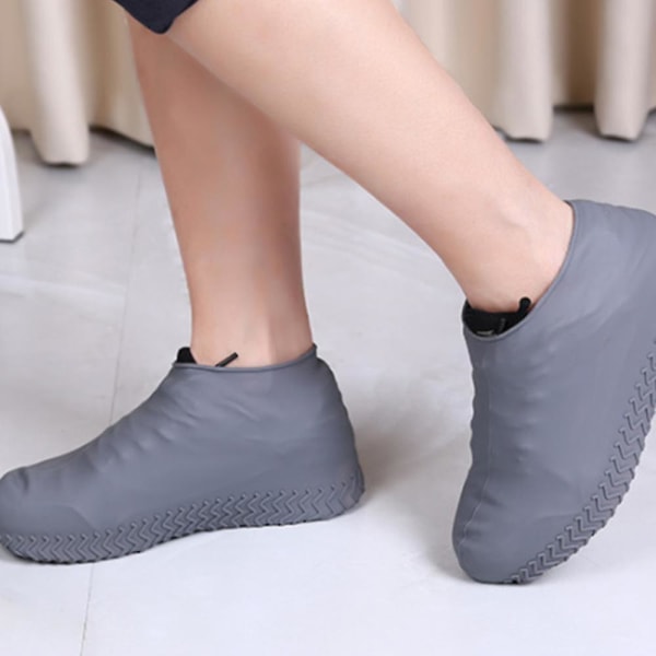 Vattentäta skoöverdrag Silikon Regnskoöverdrag Gummiskor Cover för män kvinnor och barn