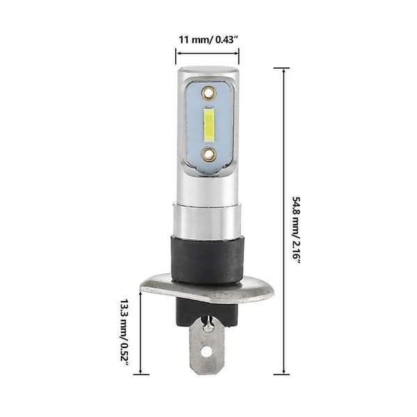 2 LED H3 dimljuslampor, billjus, vitt körljus