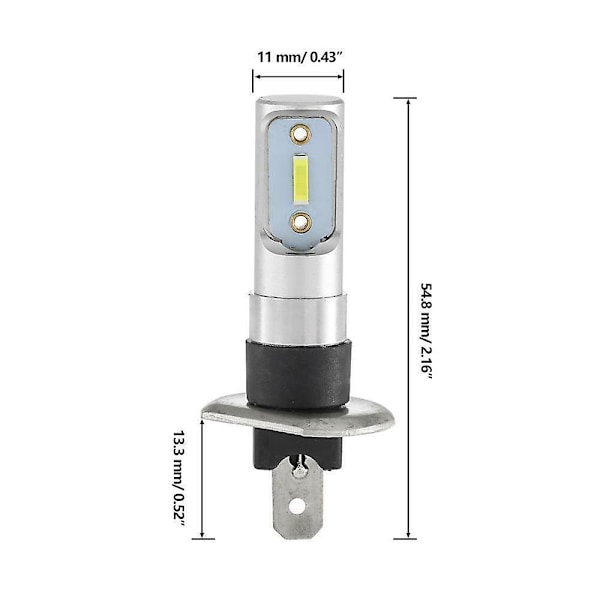 2 LED H3 sumuvaloa, auton ajovalot, valkoinen ajovalo