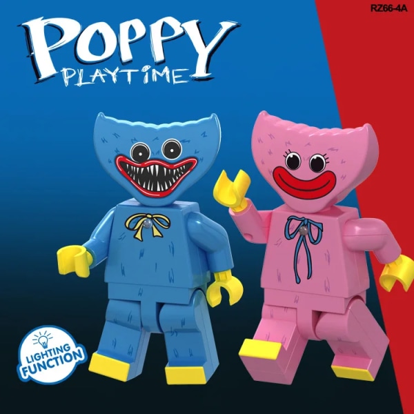 Poppy Playtime Building Block Docka Huggy Wuggy Träblockleksaker