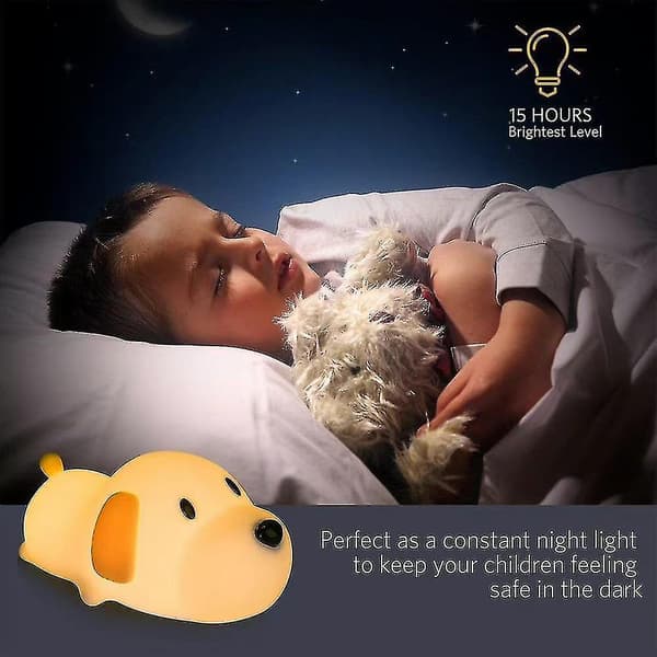 Valpeformet silikon LED nattlys baby barn nattbord berøringssensorlampe
