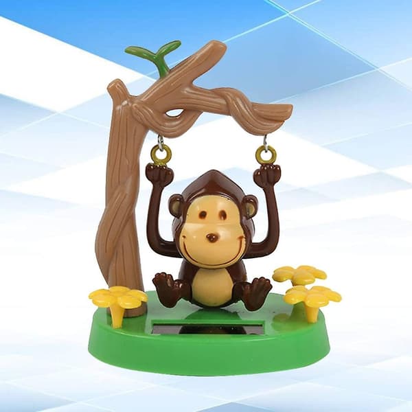 2 st Solar Monkey Bobble Head Dansande Leksak Figur Staty Bil Instrumentbräda Dekorationer Prydnader