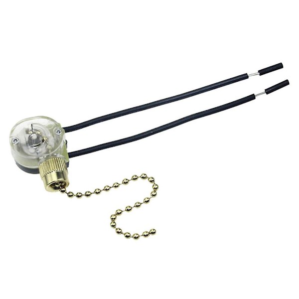 Dragkedjeströmbrytare för takfläkt, lampa, ersättningsdragkedjeströmbrytare, guld (M, guld)