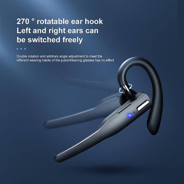 Bluetooth-headset - Trådløs Bluetooth-øretelefon V5.1 - håndfri-øretelefoner med indbygget mikrofon