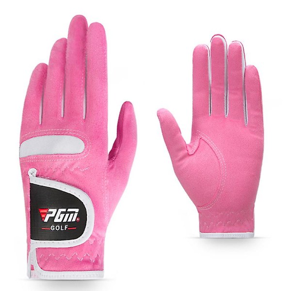 Dam Blå Orange Rosa Vit Justerbar Golfhandskar Utomhus Sport Elastisk Halkskydd Andas Mikrofiberduk Damhandske(21,Rosa)
