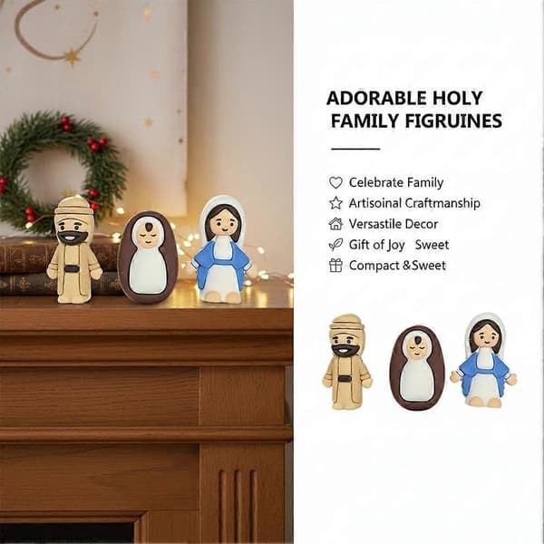 Mini-PVC-figurer i blandade stilar, juldekoration, 30-pack