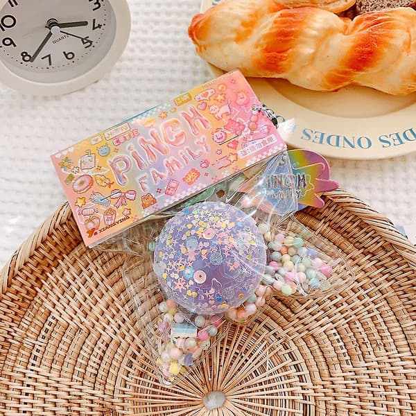 Vaffel Tpr Dough Kneading Squeeze Legetøj Squishy Kneading Legetøj Langsom Rebound Stressbold Fidget Legetøj（Kage Lilla）