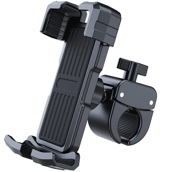 Motorcykel Telefonholder, 360° Roterbar Bilmontering, Sort