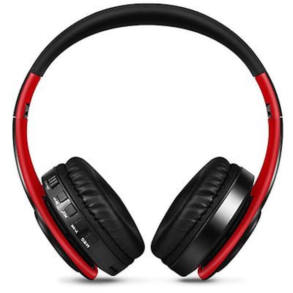 Trådløse Bluetooth-øretelefoner, High Definition Stereo Foldable Headset (sort + blå)