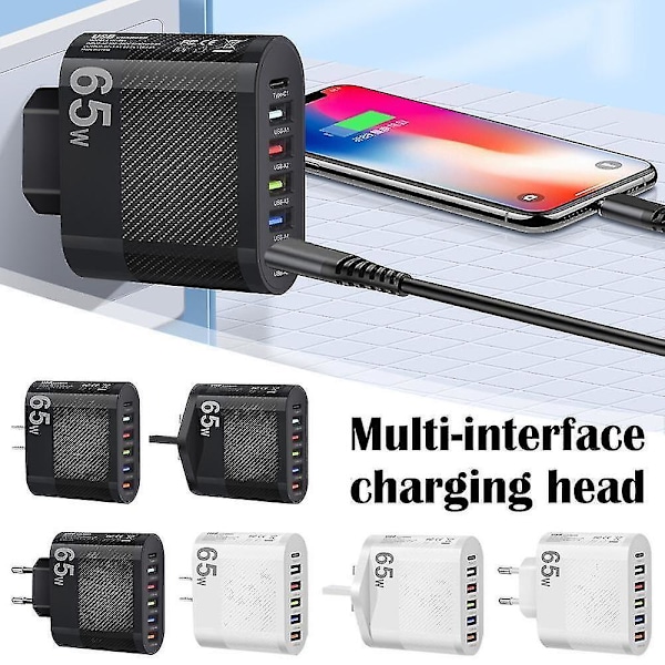 65w Usb C Lader Hurtiglading Pd Usb-c Type C Rask Usb Eu/us/uk Lader