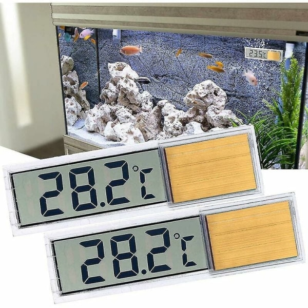 Akvaariolämpömittari, 2 erittäin herkkää digitaalista akvaariolämpömittaria, kaksi sivutarraa, tarkkuus jopa 0,1 astetta