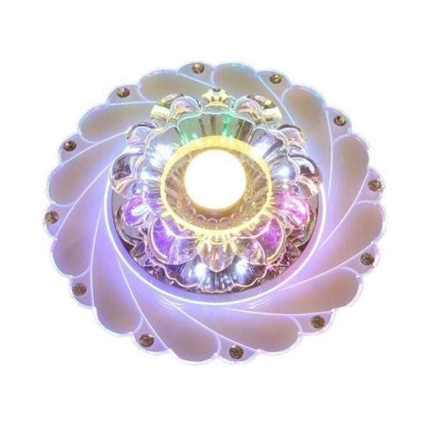 Kattovalo. Moderni pyöreä kristalli LED-kattovalaisin olohuoneeseen, eteiseen, eteiseen (väri: monivärinen), 5W