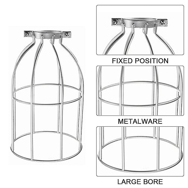 Jernkunst Lille Fuglebur Lampskærm, R Jernkunst Bordlampe Lampskærm（Nikkel）