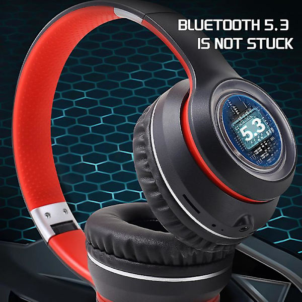 Utendørs Bluetooth-hodetelefoner trådløse - Aural øremuff-headset stereohodesett
