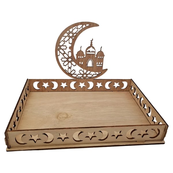Ramadan trädekoration, Eid dessertbricka, 22*16*0,6 cm - 8#