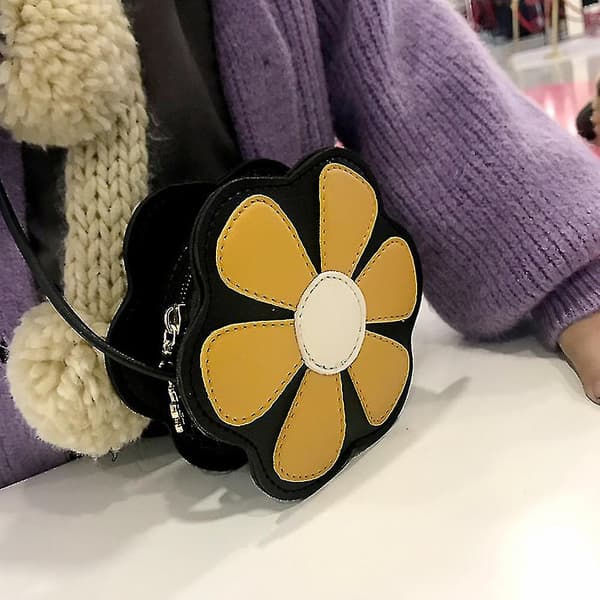 Messenger Bag Axelväska Stil Flickväskor, Mode Blommor, Barnens Diagonala Väskor Flerfärgad Valfri（gul）