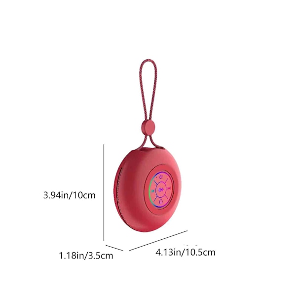 Bluetooth lydklut høyttaler plugg inn mini stereo Bluetooth høyttaler stilig eksternt lys lang batterilevetid sammenkobling (gratis størrelse, rød)