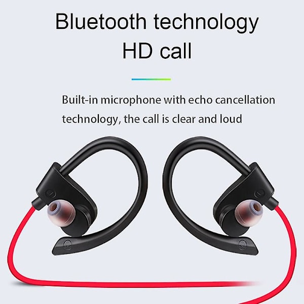 Langaton Bluetooth 5.0 -kuuloke vedenpitävä urheilukuuloke Stereo Hifi Bluetooth -kuulokkeet Melunvaimennuskuulokkeet Ios Android -puhelimeen A