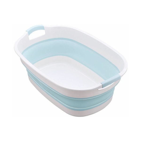 hvid?? og blåt stort 604024 cm badekar, multifunktionelt foldbart kæledyrsbadekar med afløbshul badekar bærbart udendørs indendørs badekar til små kæledyr