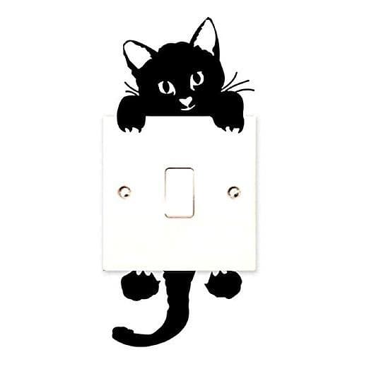 Söt liten kattväggdekal, väggdekoration för vardagsrum sovrum kontor