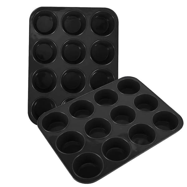 2 st silikonmuffinsformar för 12 muffins med non-stick-beläggning