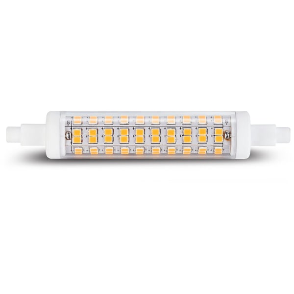 LED R7S keramisk solrør med vandret fatning, dæmpbar 118mm spotlight, er hvid??