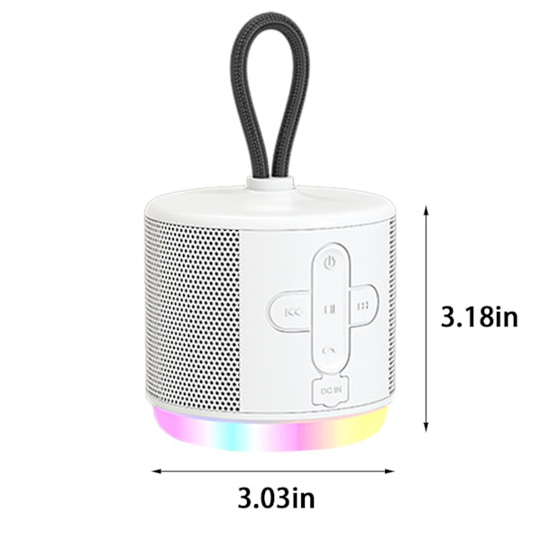 Bærbar Bluetooth-højttaler (én størrelse, hvid)