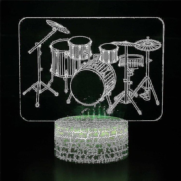 3D optisk illusionslampe LED natlampe, 7 farver touch-senglampe soveværelse bordkunst dekoration barn