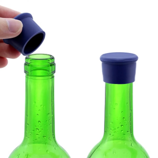 Förpackning med silikonkorkar, vinkorkar/ölkorkar, återanvändbara blandade färger