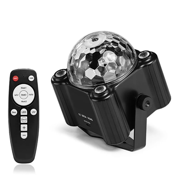 Disco lysfestlys, LED-farge strobe-lys, scenelys, for fest, bar, hjem