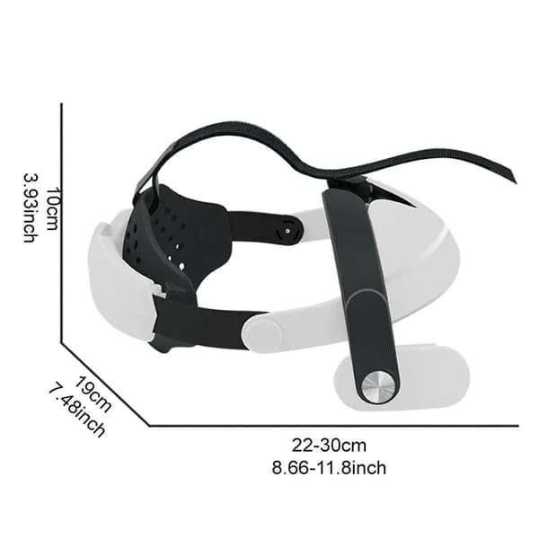Hodebånd for Quest 3 VR Komfortabel VR Stressavlastning Elite Hodebånd Justerbart VR Tilbehør（HvitSvart）