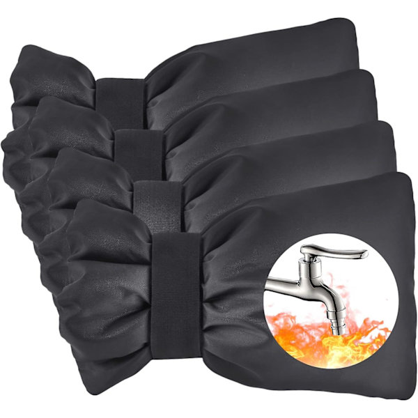 Dww-4 Pack (Svart 21cm X 16cm) Utomhus Kran Skyddande Överdrag Utomhus Kran Överdrag Antifrys Kran Överdrag Överdrag