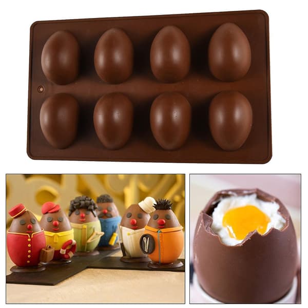 Dekorativ chokoladeform, nem at rengøre, silikone påskeægform bageform til hjemmet