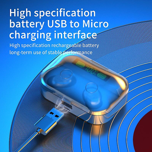 9d Hifi Bluetooth 5.1 Trådlösa Hörlurar Cvc8.1 Brusreducerande Stereo In Ear Hörlurar Tws Trådlösa Öronproppar Med Led Strömdisplay Laddningsfodral Laddningsfodral Chargi